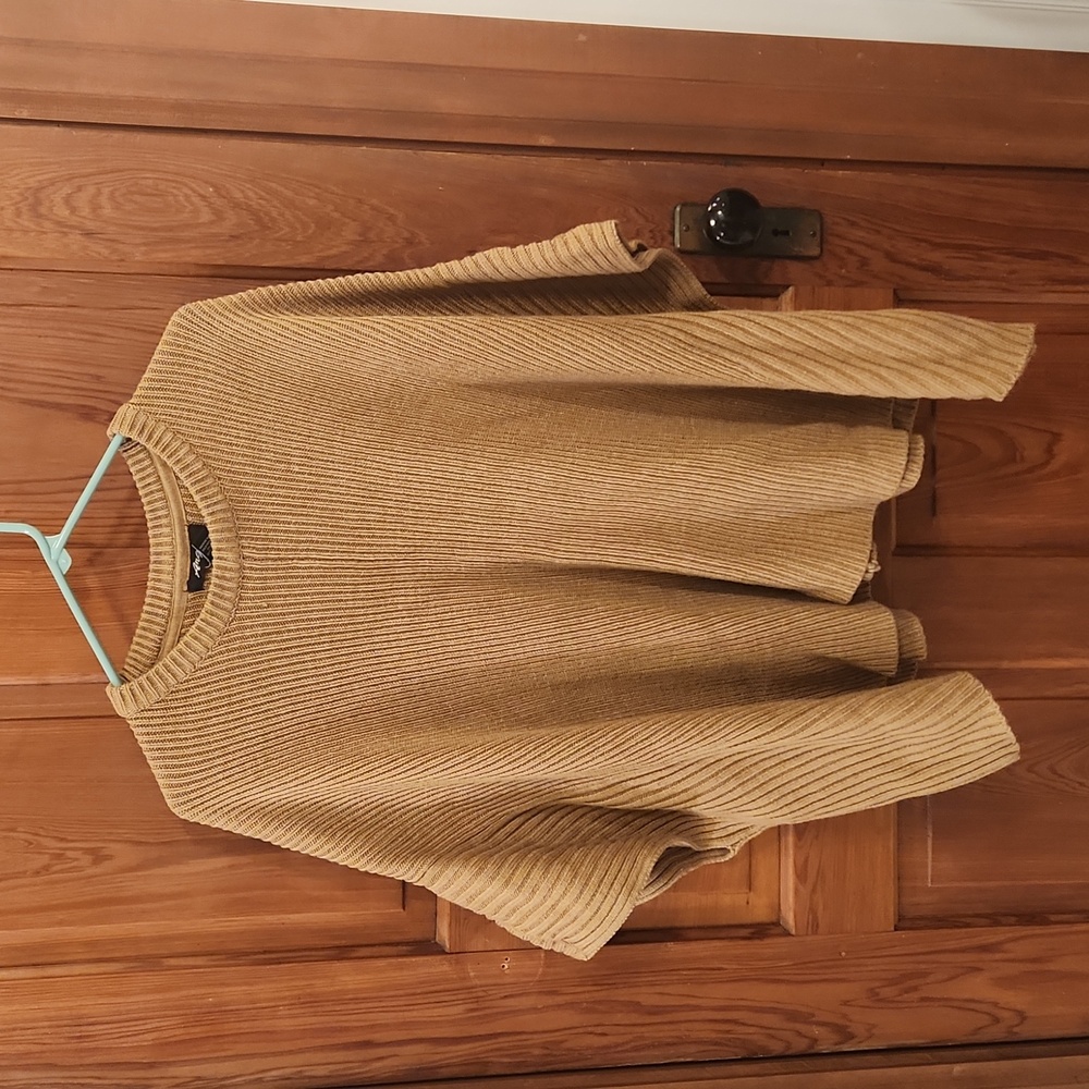 DONATION SALE, BOGO FREE Angee tan ribbed poncho